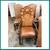 Castlegate Dover Camel Leather + Upholstered Chairs, Set Of Six 11 thumbnail