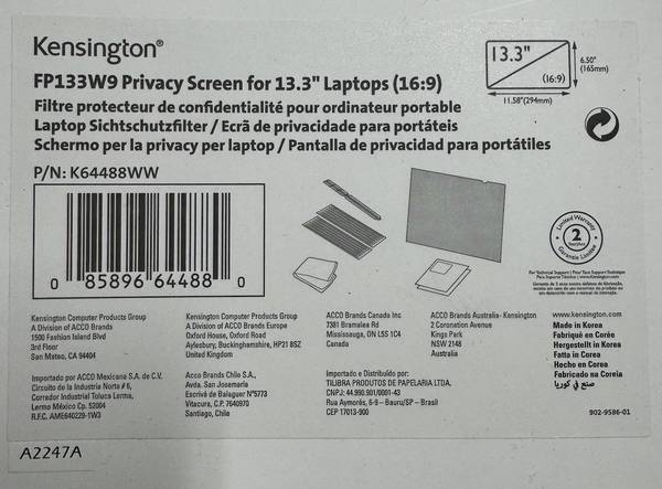 Privacy Screen for laptop (16:9) - NEW 1