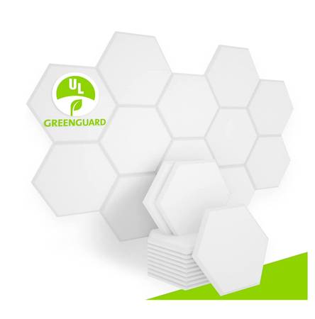 BUBOS 12 Pack Hexagon Acoustic Panels Soundproof Wall Panels 1