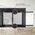 FREE Fireplace Glass Door, Black, glass/steel 4 thumbnail