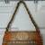 JALDA FAUX-CROC EMBOSSED HANDBAG W GOLD CHAIN, ORANGE 12 thumbnail