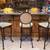 3 Bronze Finish Metal Swivel Bar Stools With Tan Seat And Back Cushion 2 thumbnail
