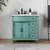 36" Vanity Vintage Green Victorian Bathroom Cabinet Left Sink -B3861 1 thumbnail