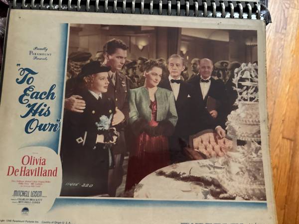 OLIVIA De HAVILLAND "TO EACH HIS OWN" 11"X14" ORIGINAL POSTER 1
