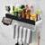 New! Ecoco Adhesive Wall Organizer Shelf  Rack / Caddy w/ Hooks 3 thumbnail