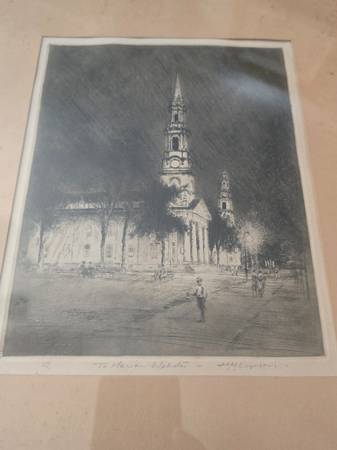 Rare 1917 Huc Mazelet Luquiens Etching 1