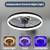 20" Modern Fan Lights Flush Mount LED Ceiling Light kit With  APP Remo 3 thumbnail