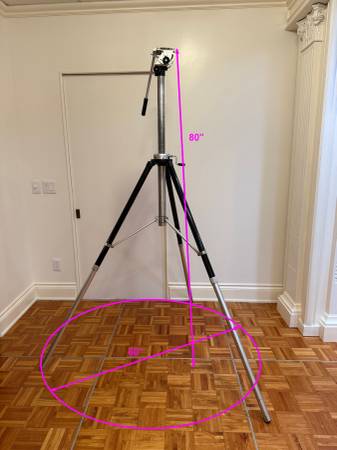 Heavy Duty QuickSet Samson model Video Camera Tripod and Wheeled Dolly 1