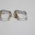 925 Silver White and Yellow Silver Cross Hoop Earrings (5.9 Grams) 7 thumbnail
