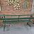 Rare Antique Long Ships Railing Wood & Iron Bench 5 thumbnail