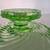Greem Uranium Swirl Bohemian Glass Compote 5.5” Wide 11 thumbnail