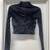 LULULEMON SPECIAL EDITION BLACK VELVET CROP TOP Sz 2 3 thumbnail
