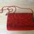 LIKE NEW Vintage Red Velvet W/Black Beads Design Evening Clutch Purse 1 thumbnail