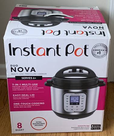 NEW Instant Pot - Duo Nova 8-Quart 7-in-1, One-Touch Multi-Cooker - Si 1