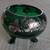 Antique Art Nouveau Sterling Overlay Emerald Green Glass Vase 2 thumbnail