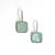 Chalcedony Stone Square Drop Sterling Silver Earrings 5 thumbnail