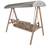 Brand New Style Selection 3 Person Brown Steel Outdoor Swing 7 thumbnail