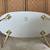 NEW!!  WHITE WOOD WITH GOLD LEGS COFFEE TABLE 2 thumbnail