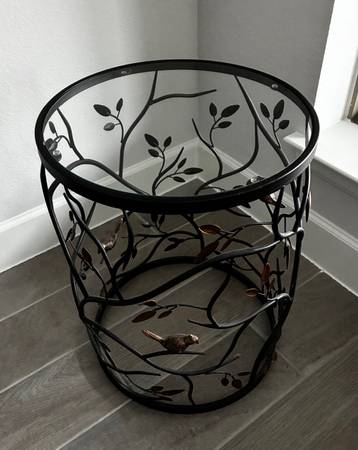 Glass-top end table… PRICE REDUCED 1