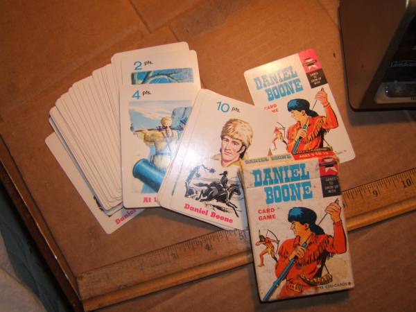 Vintage 1965 Daniel Boone Ed-U-Cards Card Game in Original Box 35 Card 1
