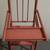 Circa 1930 American Primitive Red Painted Wooden Doll High Chair 6 thumbnail