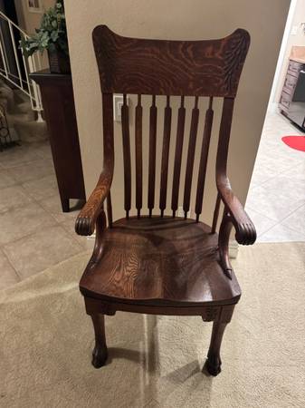 Large Solid Oak Chairs 1