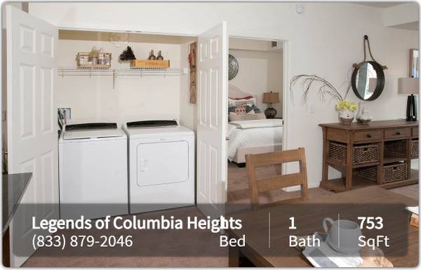 $1,443 / 1br - 753ft2 - Need a bigger place to call home? Check us out! 753 SqFt, 1 Bed (Columbia Heights)63666930916865122