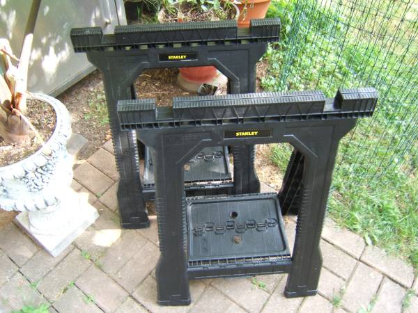 STANLEY® 060864W Plastic Folding Sawhorse (2-Pack) 1