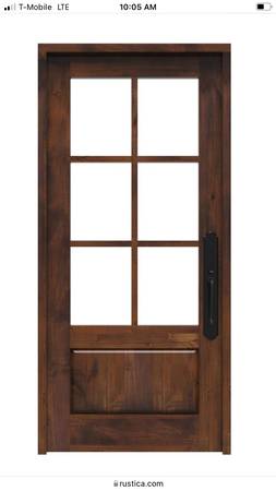 3’ x 7’ interior six light glass barn door 1