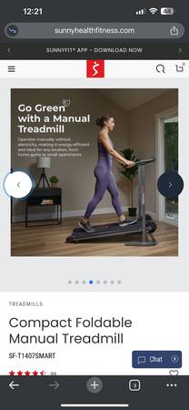 TREADMILLS  Compact Foldable Manual Treadmill 1