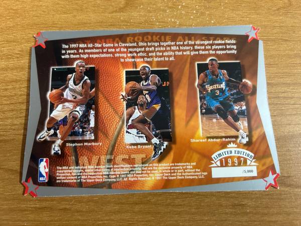 3X5 Upper Deck Authenticated Kobe card RARE 1