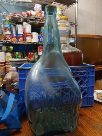 Antique blown glass demijohn 1
