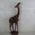 Vintage Hand Carved Wooden Giraffe Figurine Made in Kenya Africa 25" 1 thumbnail