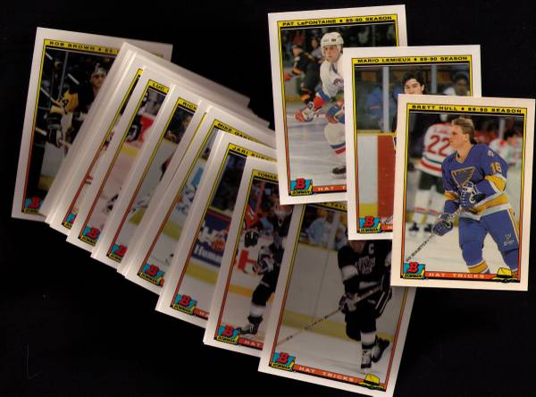 1990-91 BOWMAN HAT TRICKS COMPLETE 21 DIFF Hockey Cards Insert Lot 1
