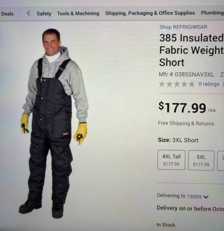 RefrigiWear insulated nylon bib overalls 1