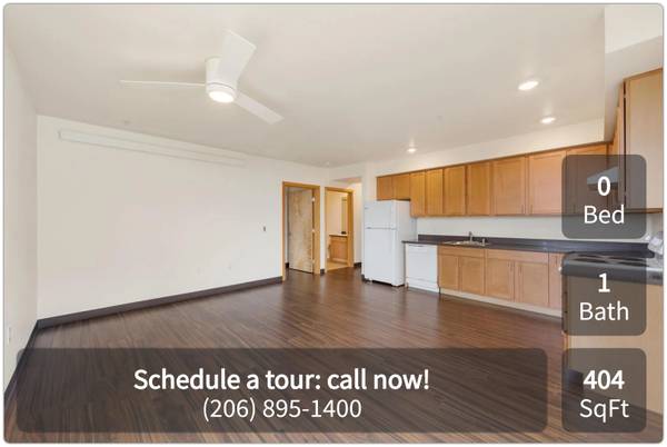 $1,215 / 404ft2 - ¡Peludo, Fido y tú! Nuestro estudio está listo para mudarse. (Seattle)63808059536385121