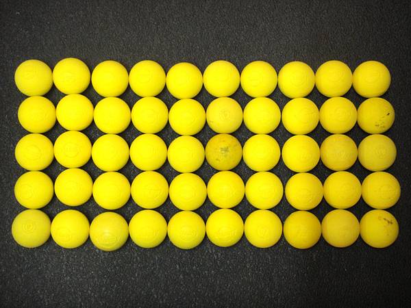 50 Yellow Velocity NCAA Lacrosse Balls 1