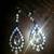 black rhinestone drop dangle earrings 1 thumbnail