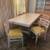 Vintage Mid-Century Modern Dining Set – Solid Wood Table w/ 5 Greek Ke 5 thumbnail