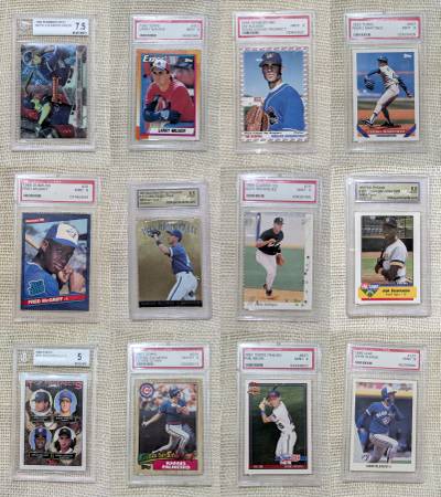 Professionally Graded baseball cards. PSA, BGS, USA 1