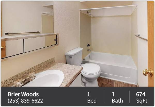 $1,800 / 1br - 674ft2 - Right on public transit, for easy commuting! Brier Woods Apartments (Federal Way)64031306289665121