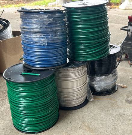 (5) Spools of wire #10 all Stranded 1