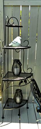 【SALE】vintage iron shelf 1255*1200*300 Vintage Wrought Iron Corner Shelf - furniture - by owner - sale