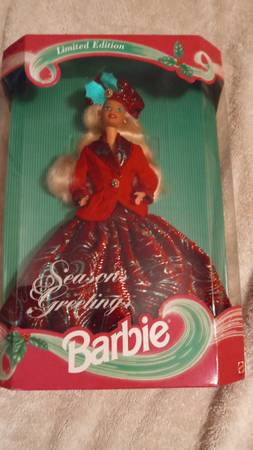 Brand New Mint 94 Seasons Greetings Limited Edition Christmas Barbie 1