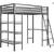 Nova Metal Twin Loft Bed with Shelves 1 thumbnail