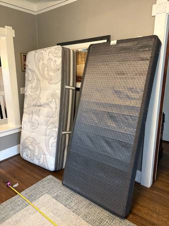 XL Twin pillow top bed w/headboad 1