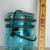 Antique 1/2 pint Blue Glass Ball Fruit Jar Glass Top Wire Bail  1900's 1 thumbnail