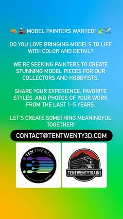 MODEL PAINTERS + 3D DESIGNERS! (Roseville)63848875432835120