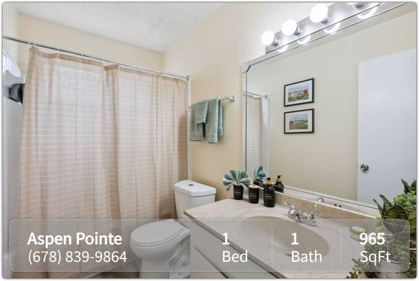 $1,083 / 1br - 965ft2 - Quality 1 bed, 1 bath with the amenities you desire! 965 Sq Feet! (Roswell - Near Holcomb Place)63964265532547122