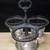 SHERIDAN SILVER COMPANY 3 PLACE CONDIMENT RELISH SERVER W/ GLASS BOWLS 2 thumbnail